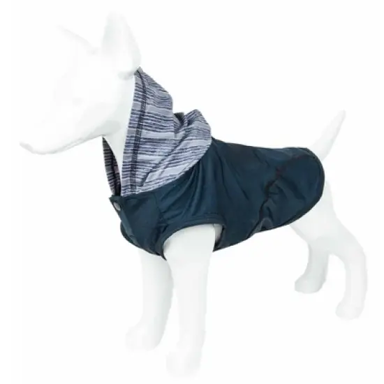 Pet Life Active Pull-Rover Premium 4-Way Stretch Sleeveless Hoodie Dog and Cat T-Shirt - Navy Blue - XS image {6}