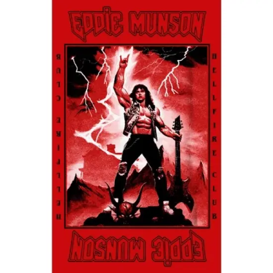 Boy's Stranger Things White Hellfire Club Rockstar Eddie Munson T-Shirt image {1}