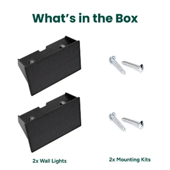 Techko Maid 2pk Solar Bi-Directional Decorative Wall Light Matte Black image {5}