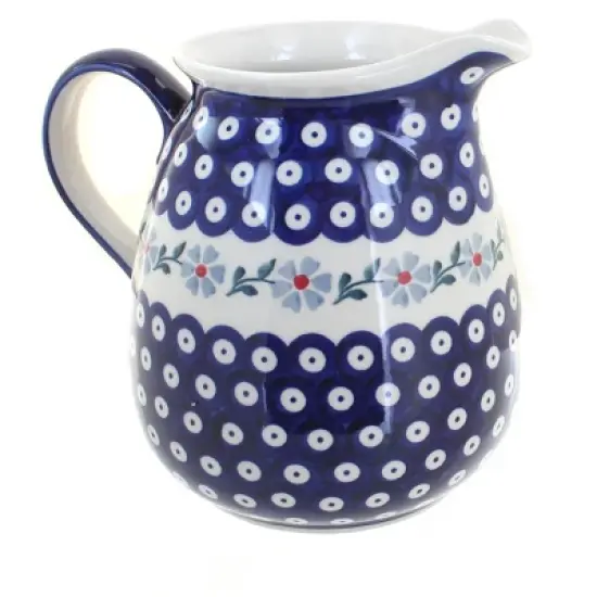 Blue Rose Polish Pottery D039 Manufaktura Pitcher image {4}