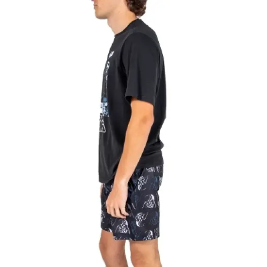 Star Wars Darth Vader Men's Crew Neck Short Sleeve Tee & Lounge Shorts Combo Set image {1}