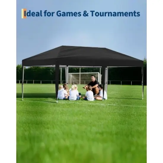 10x20 Pop Up Canopy Tent with 6 Removable Sidewalls, Heavy Duty Outdoor Canopy Tent, Adjustable Height Commercial Instant Tent Shelter image {5}