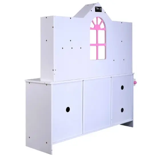 Costway Kids Wood Kitchen Toy Cooking Pretend Play Set Toddler Wooden Playset image {4}