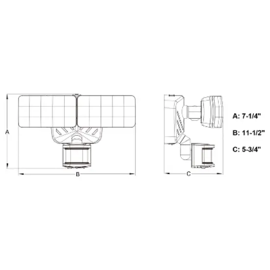 VAXCEL Merill Integrated LED Motion Sensor Dusk to Dawn Outdoor Security Flood Light image {1}
