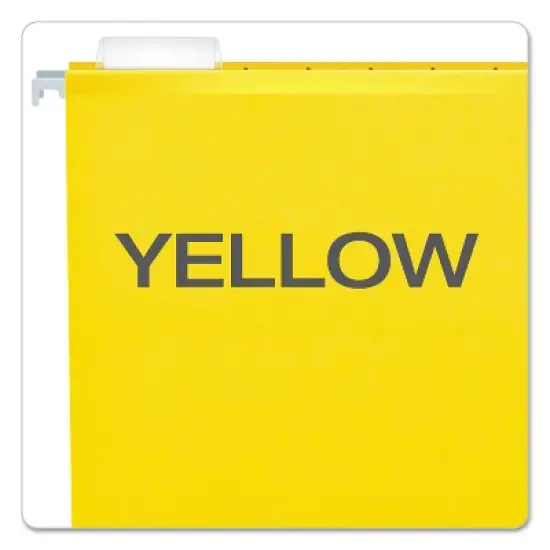 Pendaflex Reinforced Hanging Folders 1/5 Tab Letter Yellow 25/Box 415215YEL image {2}