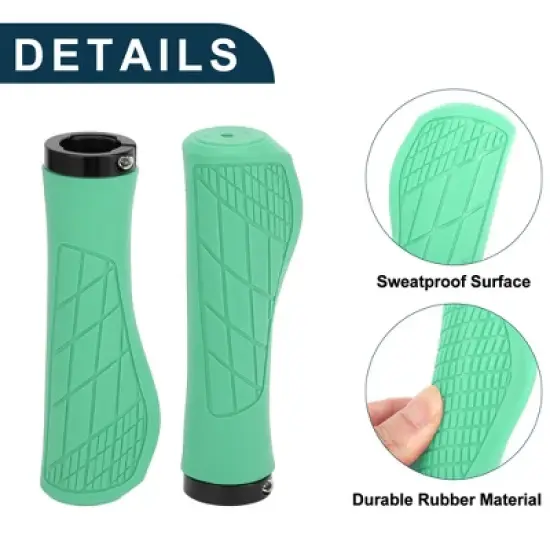 Unique Bargains Bike Handlebar Grips Covers 5.28" Green 1 Pair image {2}