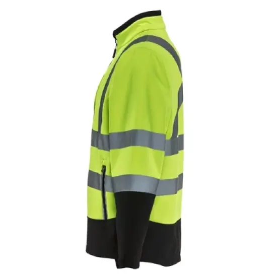 RefrigiWear Men's High Visibility Softshell Safety Jacket with Reflective Tape image {2}