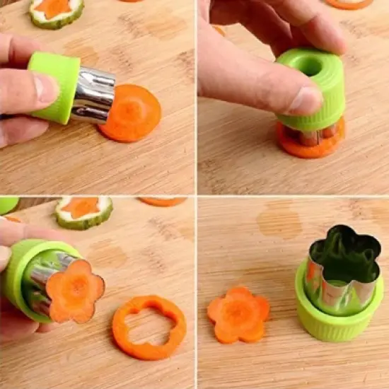 Kitcheniva Stainless Steel Fruit & Vegetable Cutter Set 9 Pcs image {2}