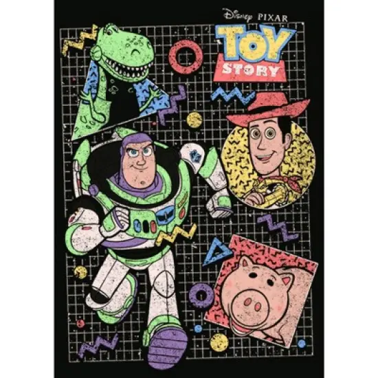 Men's Toy Story 90s Pop Character Grid T-Shirt image {1}