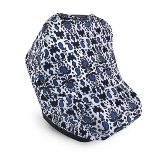 Yoga Sprout Baby Girl Multi-use Car Seat Canopy, Blue Ikat, One Size image {1}