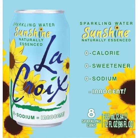 LaCroix Sunshine Sparkling Water - 8pk/12 fl oz Cans image {3}