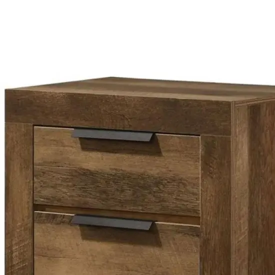22" Morales Nightstand Rustic Oak Finish - Acme Furniture image {4}