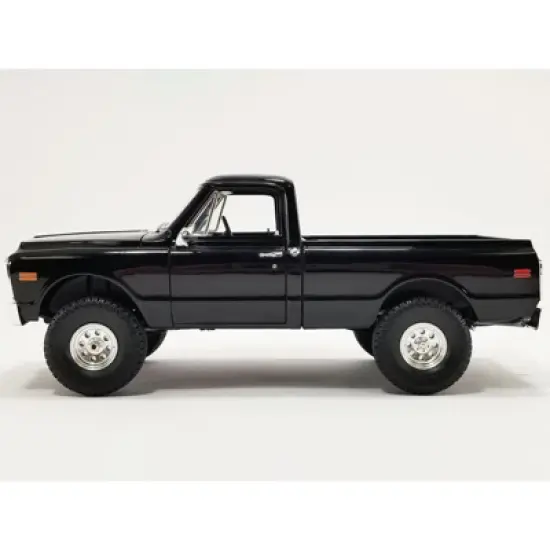 1970 Chevrolet K10 4x4 Pickup Truck Black Limited Edition to 1050 pieces Worldwide 1/18 Diecast Model Car by ACME image {3}
