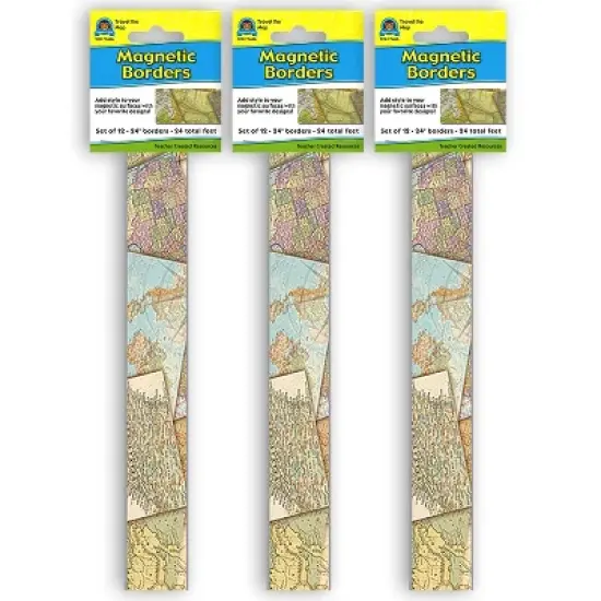 Teacher Created Resources&reg; Travel the Map Magnetic Border, 24 Feet Per Pack, 3 Packs image {2}