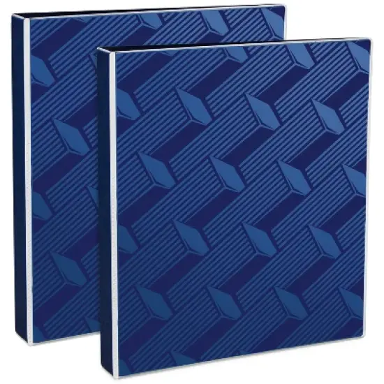 Avery Dual Effect Heavy-Duty 3 Ring Binder, 1 Inch Slant Rings, 2 Navy Blue Binders (46029) image {9}