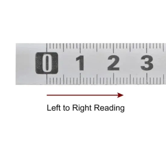 Unique Bargains Steel Metric Left to Right Read Self Adhesive Workbench Tape Measure image {2}