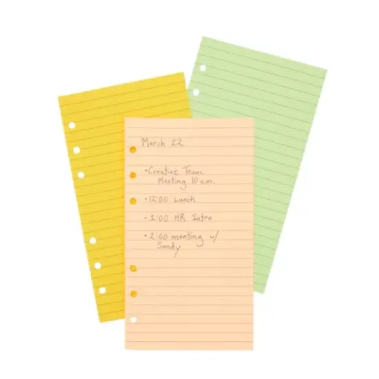 Paper Junkie 6 Pack Colored A6 Refill Paper for 6-Ring Binder, Journal, Planner, Loose Leaf Colored Lined Paper Inserts (240 Sheets/480 Pages) image {5}