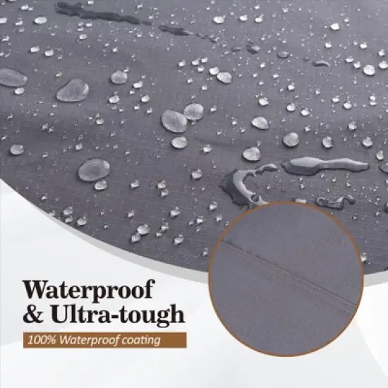 Syemin Plant Covers, Outdoor Swivel Lounge Chair Cover 2 Pack, Waterproof High Wind Resistant Anti-Fading, Gray 35"*33"*36" image {2}