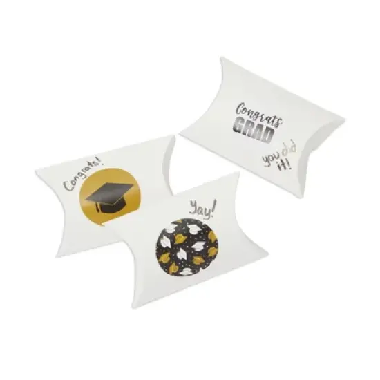 Bright Creations 1000 Count Graduation Stickers Roll, Congrats Grad Cap Decal Roll Supplies, 8 Designs, Black & Gold, 1.5 inch image {4}