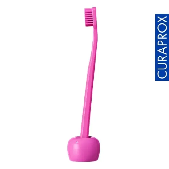 Curaprox Toothbrush Holder Pink, Hygienic Upright Stand for Clean and Organized Storage image {2}
