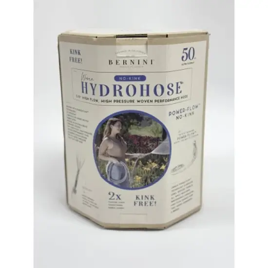 BERNINI 50' No Kink Woven Hydrohose Black/White image {4}
