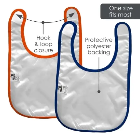 Baby Fanatic Officially Licensed Unisex Baby Bibs 2 Pack - NCAA Auburn Tigers image {1}