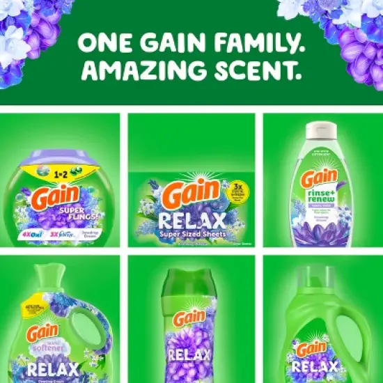 Gain Dewdrop Dream Relax HE Compatible Liquid Laundry Detergent Soap image {3}