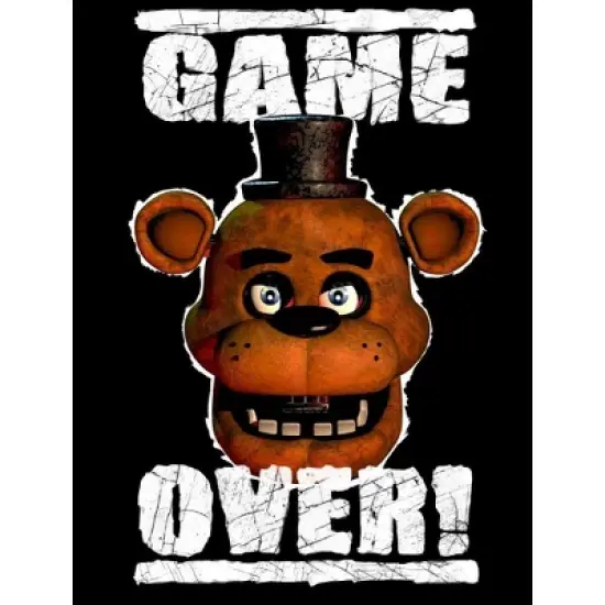 Five Nights at Freddy's Game Over Freddy Face Boy's Black T-shirt image {1}