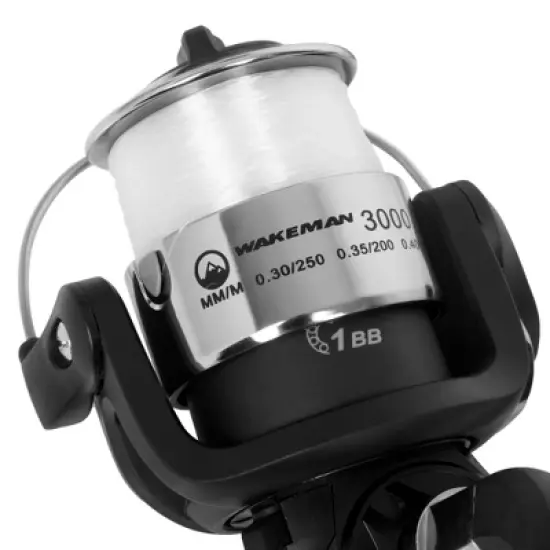 Fishing Rod and Reel Combo, Spinning Reel Fishing Pole, Fishing Gear for Bass and Trout Fishing, Silver, Strike Series by Leisure Sports image {3}