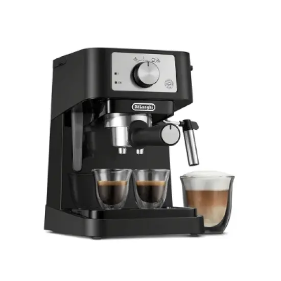 Stilosa Espresso Machine by Delonghi - EC260BK: 15-Bar Pressure, Frothing Wand, Removable Water Reservoir, Dishwasher-Safe Parts image {4}