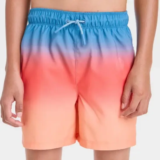 Boys' Tiles Printed Swim Shorts - art class&trade; Blue/Pink image {2}