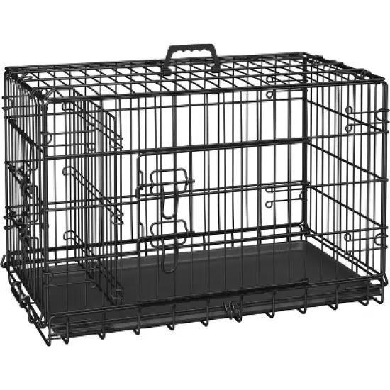 Yaheetech Metal Dog Crate for Small to Medium-Sized Dogs, Black image {8}