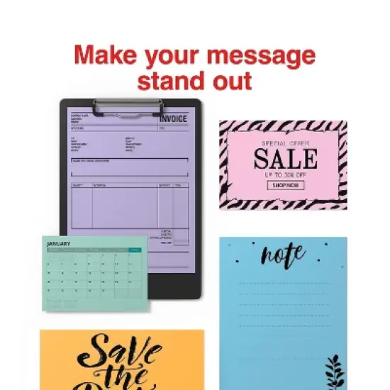 Staples Pastel Colored Copy Paper 8 1/2" x 11" Lilac 500/Ream (14782) 678826 image {4}