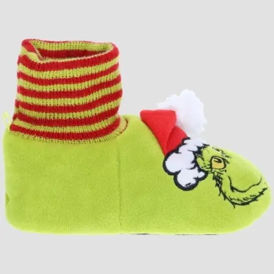 The Grinch Toddler Holiday Bootie Slippers - Green image {4}