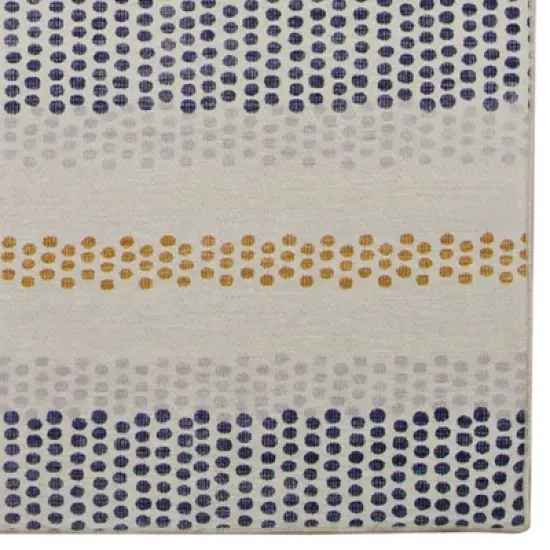 Maldon Washable Outdoor Rug Ivory/Blue - Linon image {2}