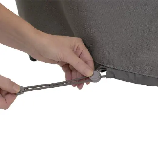 Classic Accessories Ravenna Water-Resistant Round Outdoor Daybed Cover, Dark Taupe image {4}