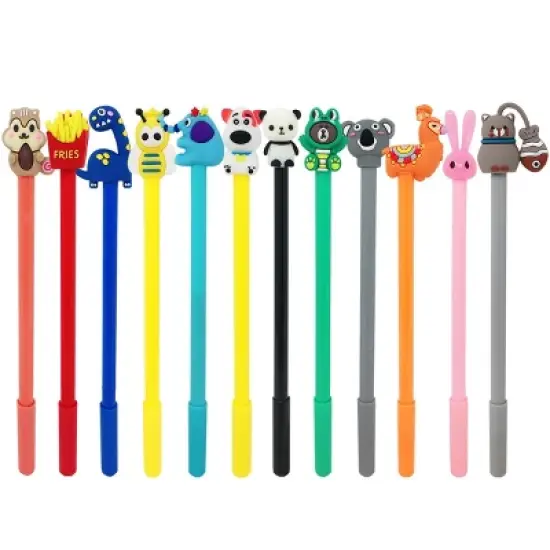 Wrapables Gel Pens School Office Supplies, Funny Characters image {2}