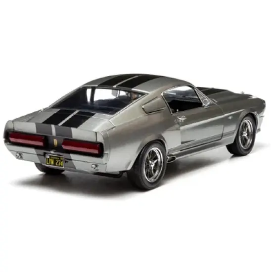 1967 Ford Mustang Custom "Eleanor" Gray Met. w/Black Stripes "Gone in 60 Seconds" (2000) Movie 1/18 Diecast Model by Greenlight image {4}