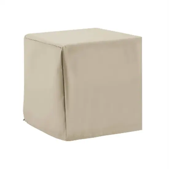 Outdoor End Table Furniture Cover - Tan - Crosley: Waterproof Polyester, Drawstring Closure, 21x21 Inch image {3}