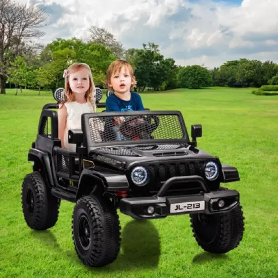 24V 7AH Ride on Truck Car for Kids 2 Seater Toddles Battery Powered Cars 2WD/4WD Switchable Electric Vehicles with Remote Control image {6}