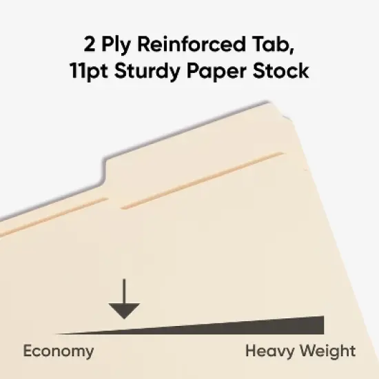 Smead Fastener File Folders, 50 Count, Manila, Reinforced 1/3-Cut Tabs, Letter Size (14537) image {3}