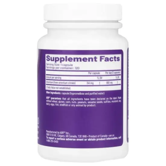 Advanced Orthomolecular Research AOR Strontium Support II, 341 mg, 120 Capsules image {1}