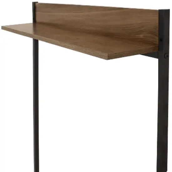 Sunnydaze Indoor Industrial-Style Hall Tree Bench with Coat/Shoe Rack - MDP Shelves with Powder-Coated Steel Frame - Brown - 67 in image {9}