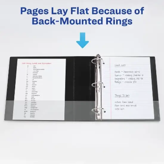 Avery Durable 3 Ring Binders, 1.5 Inch Slant Rings, 2 Black Binders (46016) image {5}
