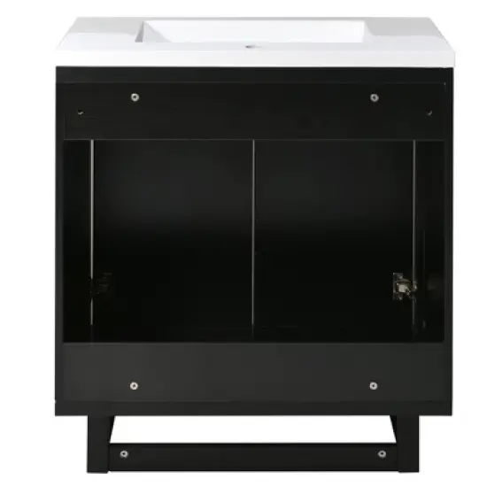 Whisen 30" Bathroom Vanity Set with Sink & Solid Wood Frame image {10}