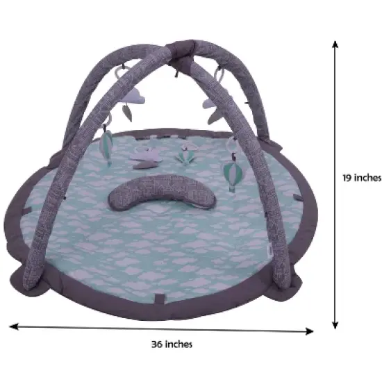 Bacati - Baby Activity Gyms & Playmats (Clouds in the City Mint/Grey) image {6}
