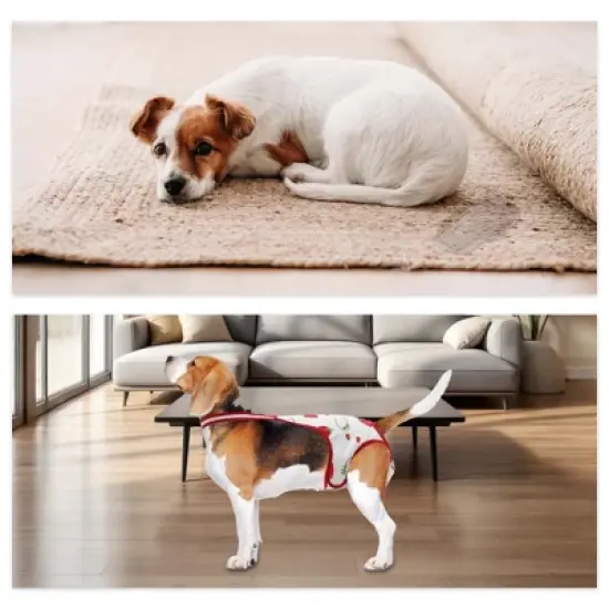 Unique Bargains Dog Diapers for Female Dog Period Washable Reusable with Adjustable Suspender image {4}