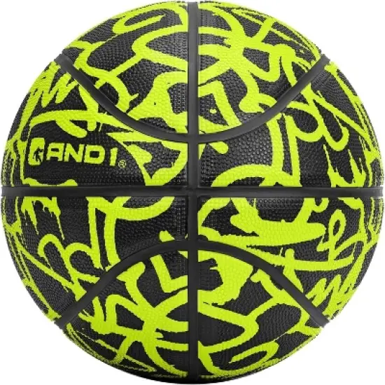 AND1 Fantom Graffiti 29.5 Rubber Basketball : Youth Sized Streetball for Indoor and Outdoor Use, Deep Channel Construction and Durability image {1}
