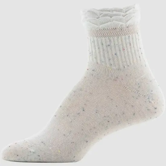 Peds Women's Ruffle Top 2pk Quarter Socks - 5-10 image {4}