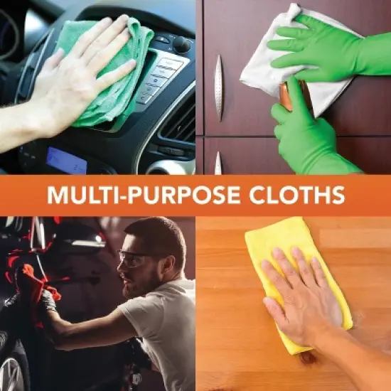 Arkwright Smart Choice Microfiber Cleaning Cloths (12 Pack), 12x12, 30gm image {4}